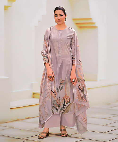 Purple  Lawn Cotton Casual Wear Salwar Kameez in ipswich