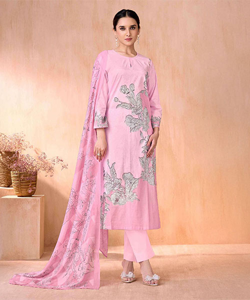 Purple  Lawn Cotton Casual Wear Salwar Kameez in stirling