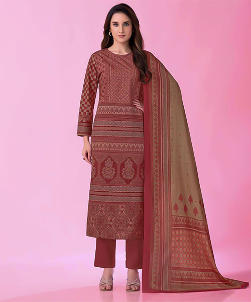 Red Cotton Lawn Casual Wear Salwar Kameez in seattle