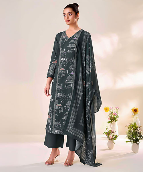 Black  Cotton Lawn  Casual Wear Salwar Kameez in norway