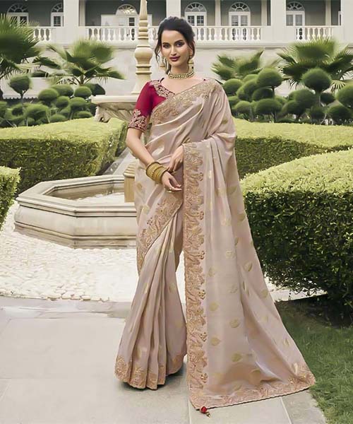 Grey Tissue Silk Designer Saree in newport