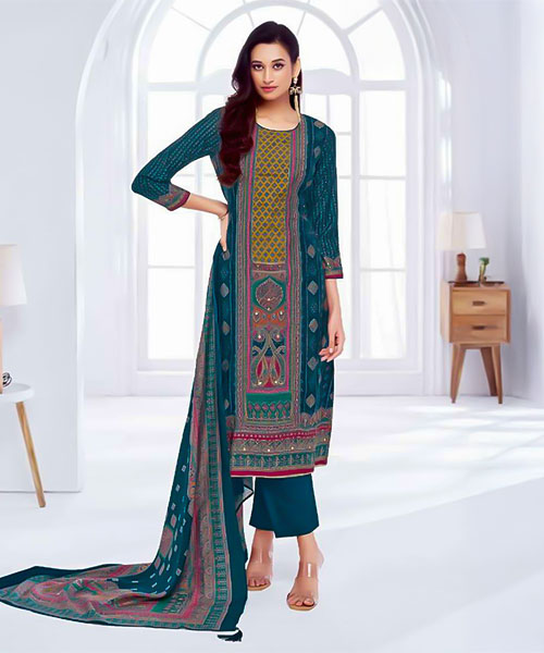 Blue  Modal  Casual Wear Salwar Kameez