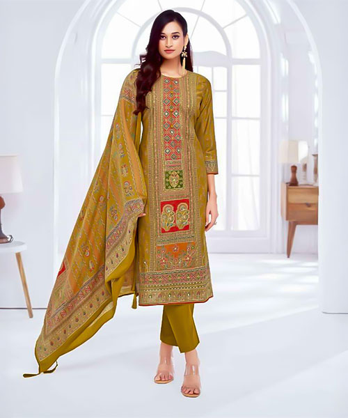 Yellow Modal  Casual Wear Salwar Kameez