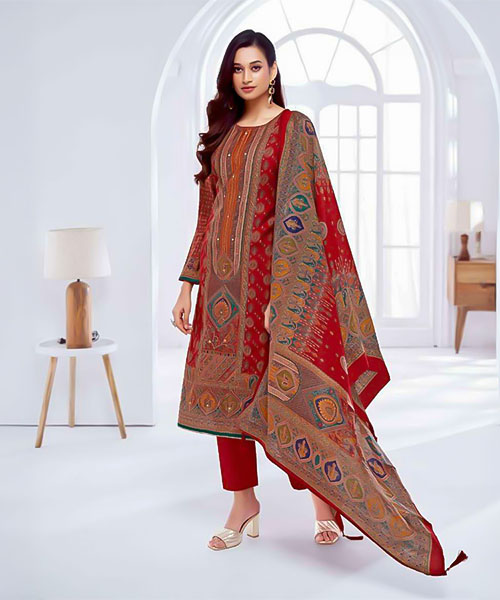 Red Modal  Casual Wear Salwar Kameez
