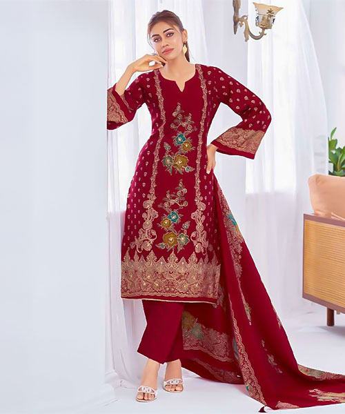 Red  Modal Casual Wear Salwar Kameez in lichfield