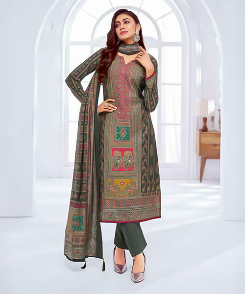 Green  Modal  Casual Wear Salwar Kameez