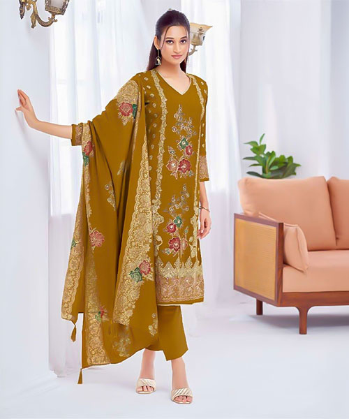 Yellow  Modal Casual Wear Salwar Kameez in lichfield