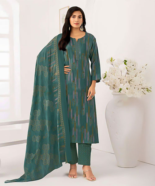 Green  Cotton  Casual Wear Salwar Kameez