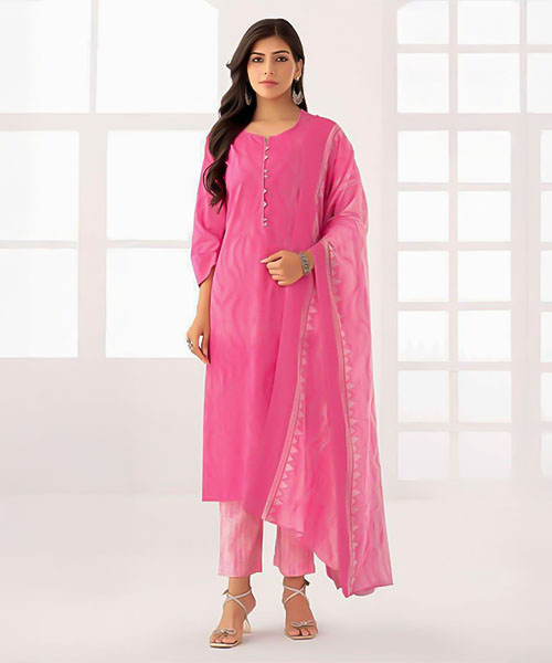 Pink  Cotton  Casual Wear Salwar Kameez