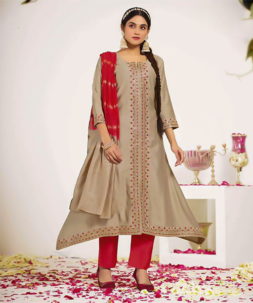 Brown  Vertican Silk Casual Wear Kurti in northampton