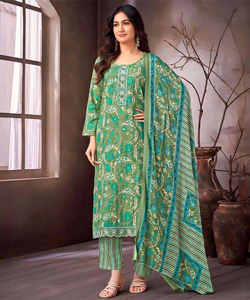 Green  Rayon Capsule Printed Salwar Kameez in mumbai