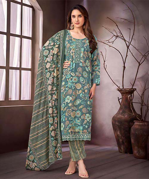 Green  Rayon Capsule Printed Salwar Kameez in mumbai
