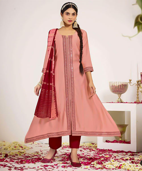 Pink  Vertican Silk Casual Wear Kurti in northampton