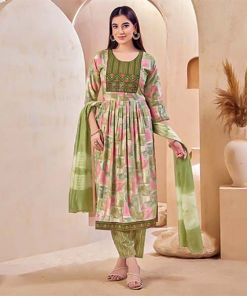 Green  Capsule Rayon Casual Wear Salwar Kameez in northampton