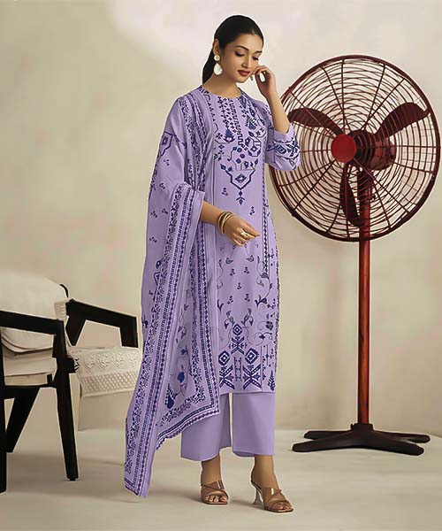 Purple Linen Party Wear Salwar Kameez in germany