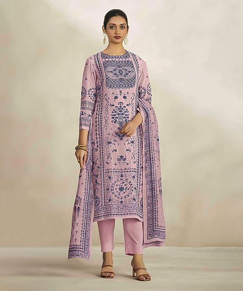 Pink  Linen Party Wear Salwar Kameez in germany