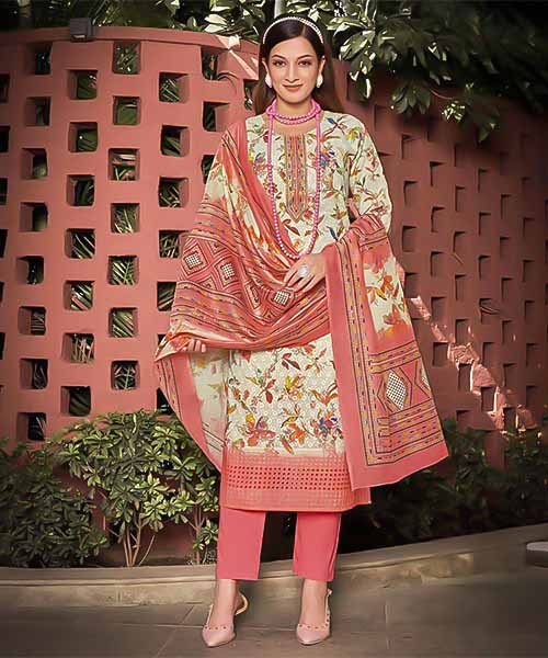 Pink  Lycra Printed Kurti in delhi