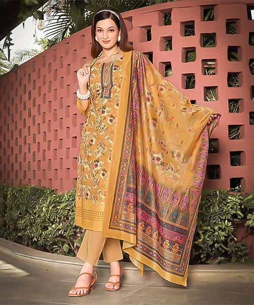 Yellow Lycra Printed Kurti in delhi