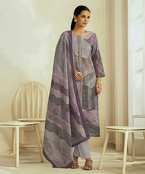 Purple Cotton Lawn Party Wear Salwar Kameez in tulsa
