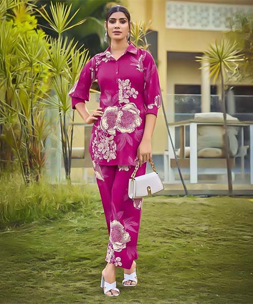 Magenta  Rayon Casual Wear Kurti in canada