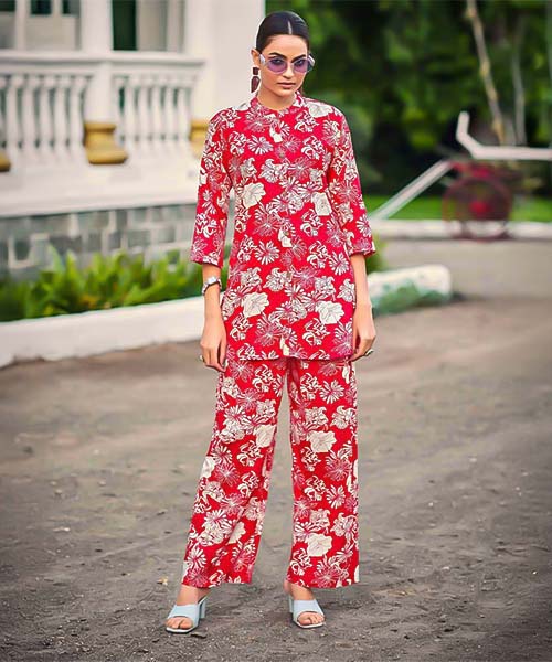Red  Rayon Casual Wear Kurti in st davids