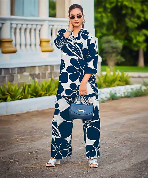 Blue Rayon Casual Wear Kurti in st davids