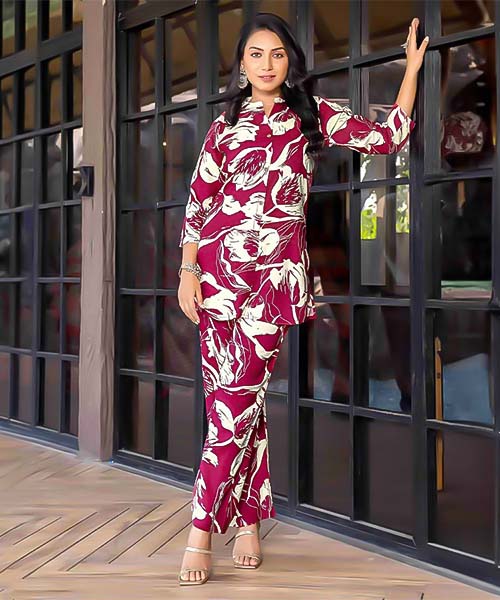 Red Rayon Printed Kurti in mumbai