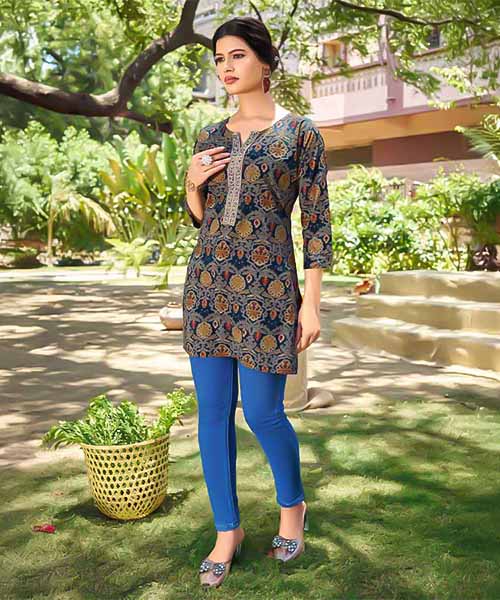 Green  Cotton Printed Kurti in northampton