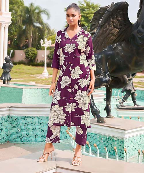 Violet  Rayon Casual Wear Kurti in salford