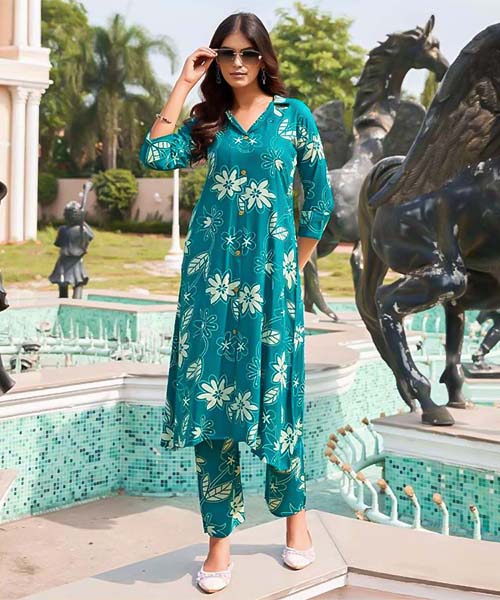 Green  Rayon Casual Wear Kurti in salford