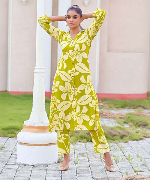 Green  Rayon Casual Wear Kurti in salford