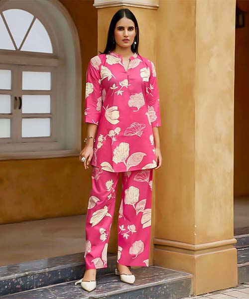 Pink Cotton Casual Wear Salwar Kameez in canada