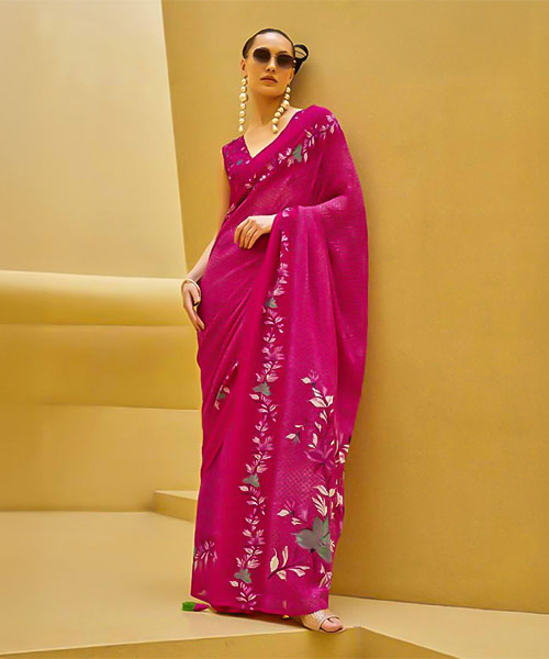 Magenta  Georgette Casual Wear Saree in indianapolis