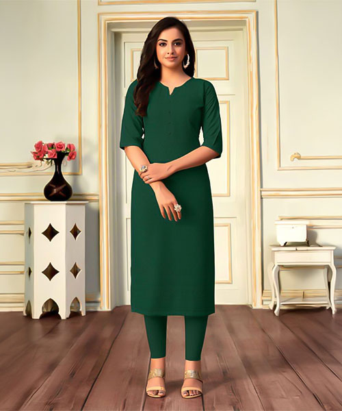 Green  Rayon Casual Wear Kurti in coventry