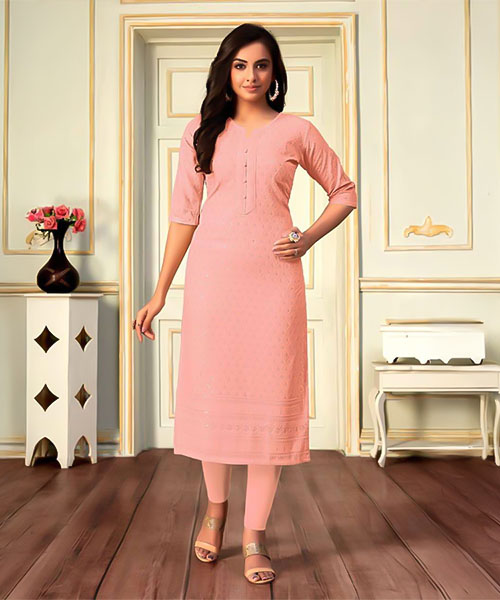 Salmon Rayon Casual Wear Kurti in coventry