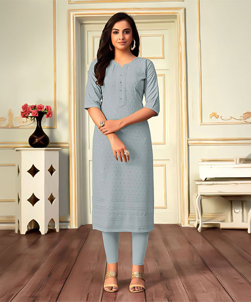 Grey Rayon Casual Wear Kurti in coventry