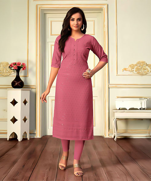 Pink  Rayon Casual Wear Kurti in coventry