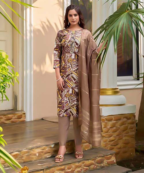 Brown  Modal Chanderi Casual Wear Salwar Kameez in northampton
