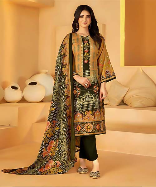 Yellow Cotton Printed Salwar Kameez in bulgaria