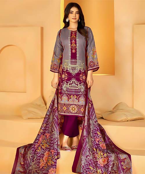 Magenta Cotton Printed Salwar Kameez in memphis
