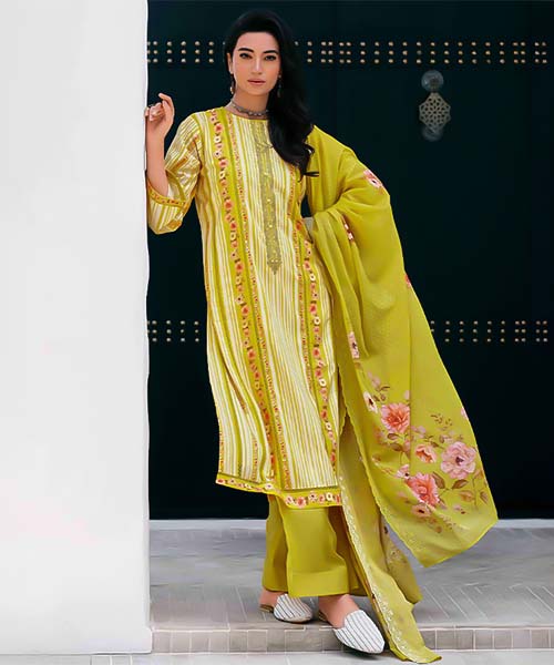 Yellow  Cotton Casual Wear Salwar Kameez in las vegas