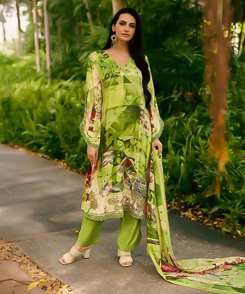 Green  Viscose Cotton Party Wear Salwar Kameez in northampton