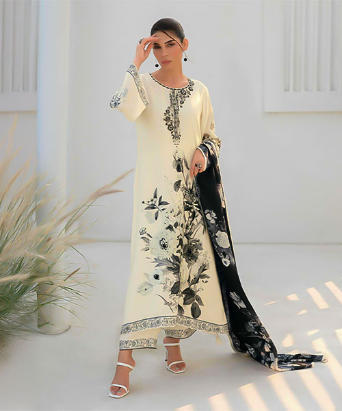 White  Muslin Party Wear Salwar Kameez