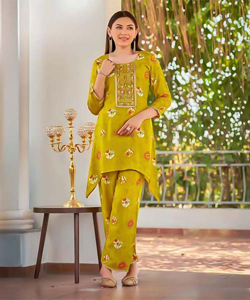 Green  Viscose Rayon Printed Kurti in carlisle