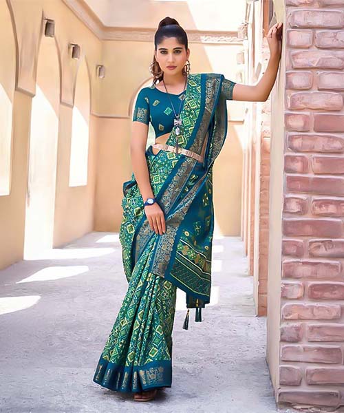 Green  Silk Casual Wear Saree in louisville