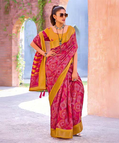 Red  Silk Casual Wear Saree in louisville