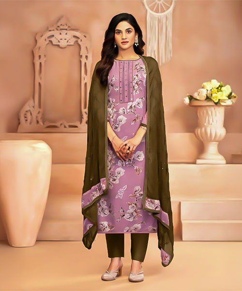 Purple  Georgette Casual Wear Salwar Kameez in austin