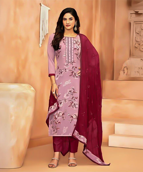 Purple  Georgette Casual Wear Salwar Kameez in austin