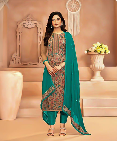 Brown Georgette Casual Wear Salwar Kameez in austin