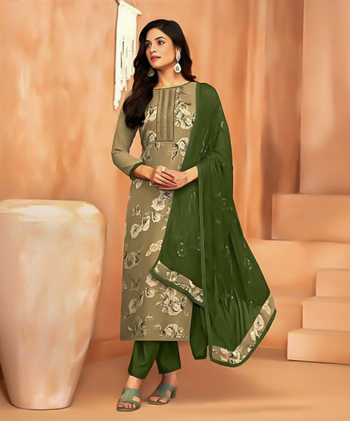 Green Georgette Casual Wear Salwar Kameez in austin